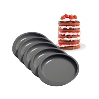 Moldes redondos para layer cake de acero de 15 x 15 x 1,9 cm - Wilton - 5 unidades