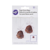 Bolsa para dulces de plástico transparentes con cintas - Wilton - 12 unidades