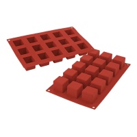 Molde de cubos para chocolate de silicona - Silikomart - 15 cavidades