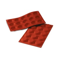 Molde de tartaletas para chocolate de silicona de 30 cm - Silikomart - 15 cavidades