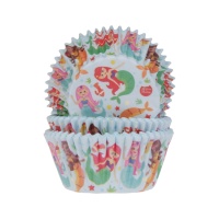 Cápsulas para cupcakes de sirenas - House of Marie - 50 unidades