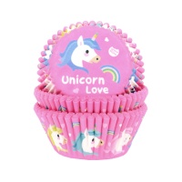 Cápsulas para cupcakes de unicornio - House of Marie - 50 unidades