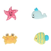 Figuras de azúcar de animales marinos - FunCakes - 8 unidades