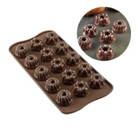 Molde fantasía para chocolate de silicona de 21 x 10,5 - Silikomart - 15 cavidades