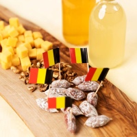 Picks de banderas de Bélgica de 6,5 cm - 50 unidades