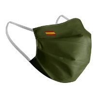 Mascarilla higiénica reutilizable de colores con bandera de España para adulto