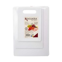 Tabla de cortar de plástico blanco - 3 unidades