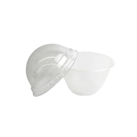 Cápsula de plástico con tapadera para cupcake - Poloplast - 10 x 9,5 x 5 cm - 1 unidad
