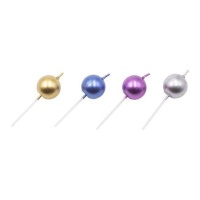 Velas de globos metalizados de colores - Sweetkolor - 4 unidades