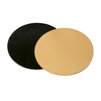 Base para tarta redonda de 40 x 40 x 0,1 cm dorada y negra - Sweetkolor