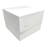 Caja de 29,6 x 29,6 x 20 cm para tarta ajustable de 4 alturas