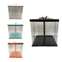 Caja para tarta con lazo de 30 x 30 x 34 cm - Sweetkolor