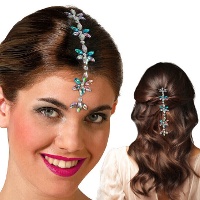 Joyas adhesivas para el pelo de flores - 1 hoja
