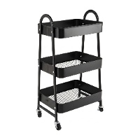 Carrito auxiliar de 77 x 45 x 30,5 cm blanco o negro - 1 unidad
