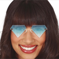 Gafas de diamantes azules