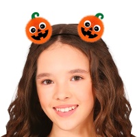 Diadema con calabazas pompom