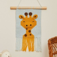 Kit de crochet con caja regalo - Tapiz de jirafa - DMC