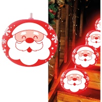 Globos de látex de Papá Noel con luz - 5 unidades