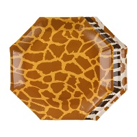 Platos de Safari estampado de 23 cm - 6 unidades