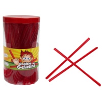 Cañitas de gelatina de fresa de 20 cm - 140 unidades