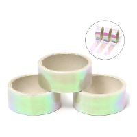 Washi tape iridiscente de 3 m - 3 unidades