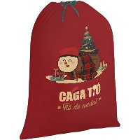 Saco de regalos de Tió de Nadal de 75 x 50 cm - 1 unidad