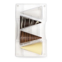 Molde de conos grandes para chocolate de 20 x 12 cm - Decora - 20 cavidades