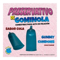 Gominola con forma de preservativo de sabor cola