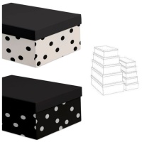 Caja rectangular con topos - DCasa - 15 unidades