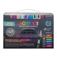 Rotuladores acrílicos Acrylic Go de 4-5 mm tonos básicos - Artis Decor - 48 unidades