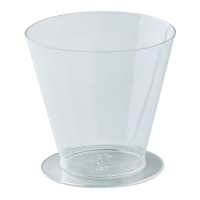 Vasitos de 6,8 x 7 x 6,7 cm de plástico transparente base redonda - Dekora - 100 unidades
