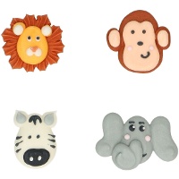 Figuras de azúcar de Animales Safari - 8 unidades