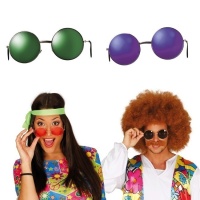 Gafas hippie redondas con cristal de colores surtidos