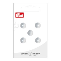 Botones grises y blancos de 1 cm - Prym - 5 unidades