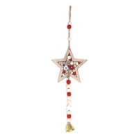 Colgante decorado en forma de estrella de madera de 30 cm