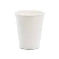 Vasos blancos de caña de azúcar biodegradables de 250 ml - 6 unidades