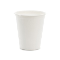 Vasos de 250 ml de caña de azúcar biodegradables blancos - 6 unidades