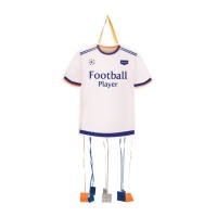 Piñata de fútbol camiseta blanca de 48 x 50 cm