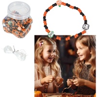 Bote de cuentas para pulseras de Halloween - 1300 unidades