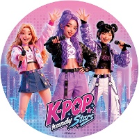 Oblea comestible de K-pop de 20 cm - 1 unidad