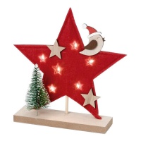 Figura de Estrella navideña con luz de 20 cm