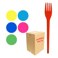 Tenedores de colores de 17 cm - 1152 unidades