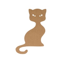 Silueta MDF 15 cm | Gato sentado