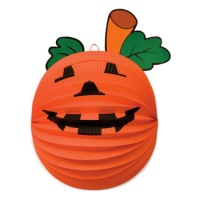 Farol de papel de calabaza sonriente de 22 cm - 1 unidad