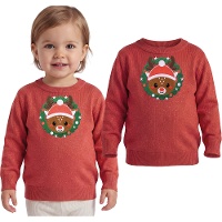 Jersey de Navidad de reno con glitter para bebé