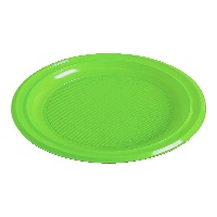 Platos de 17 cm de plástico de colores - 12 unidades