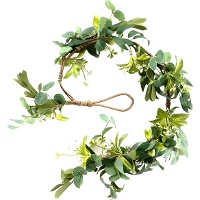 Guirnalda de flores artifical verde de 1,06 m
