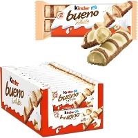 Kinder bueno de chocolate blanco rellenas de crema de avellanas - Kinder - 30 unidades