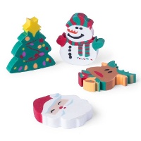 Gomas de borrar de Navidad - 4 unidades