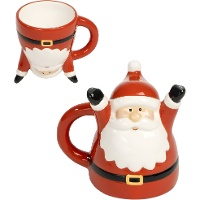 Taza de 207 ml de Papá Noel divertido